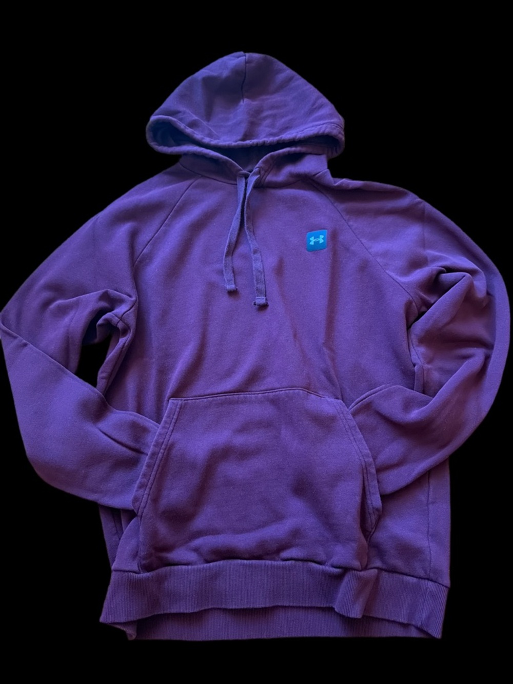 Under Armour Deep Purple Pullover Hoodie with Logo Patch